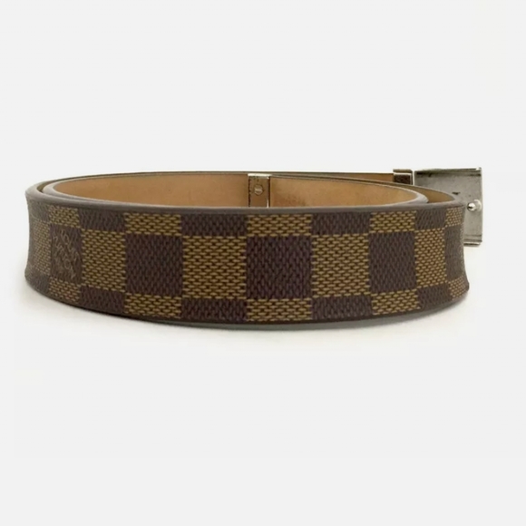 LOUIS VUITTON CEINTURE BROWN LEATHER MENS BELT/C0055 - Picture 5 of 11